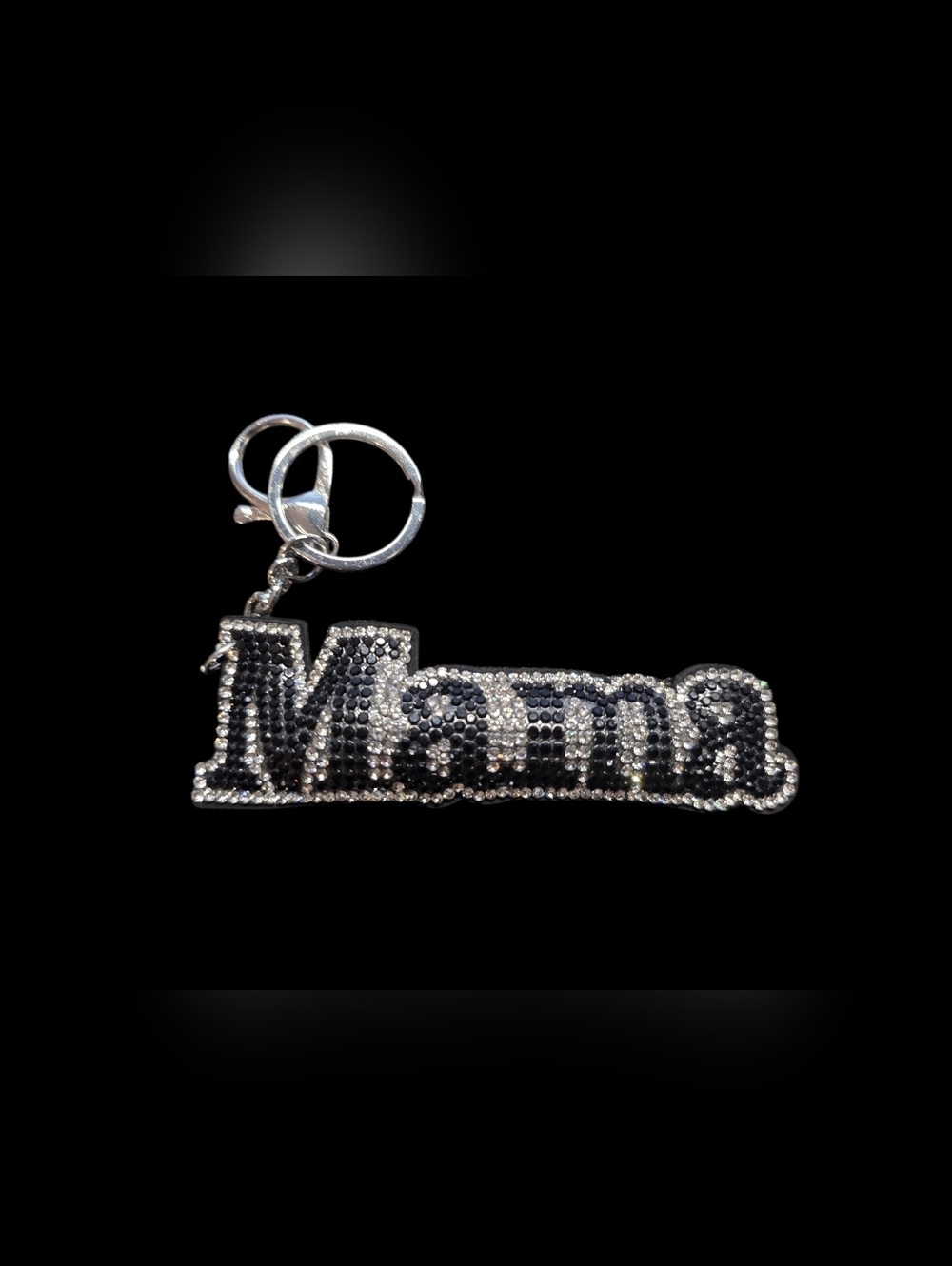 Mama Rhinestone Bag Charm Keychain